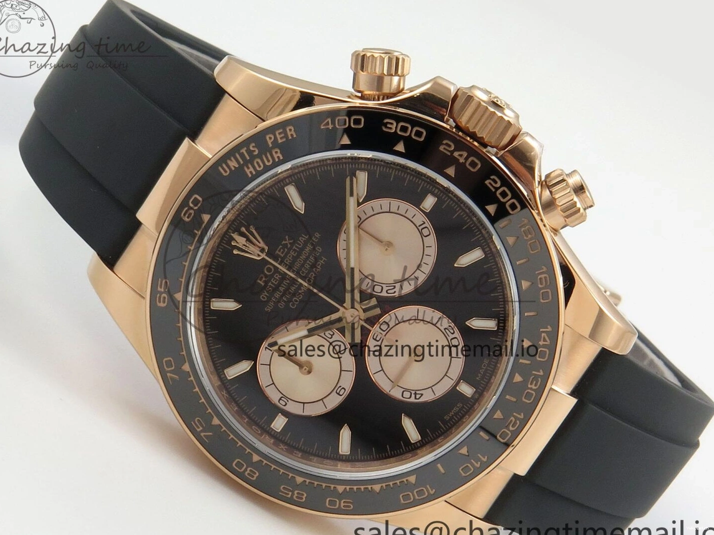 RG Oysterflex Edition 126515 VSF Daytona on 1:1 VS4131 (Weighted) Strap Dial Black V2 Best 0120